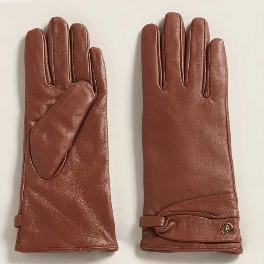 Adrienne Vittadini Leather Gloves